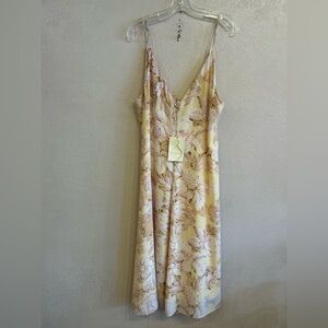 NWT Stine Goya Floral Gianna Dress Peach Pink SILK Size XL